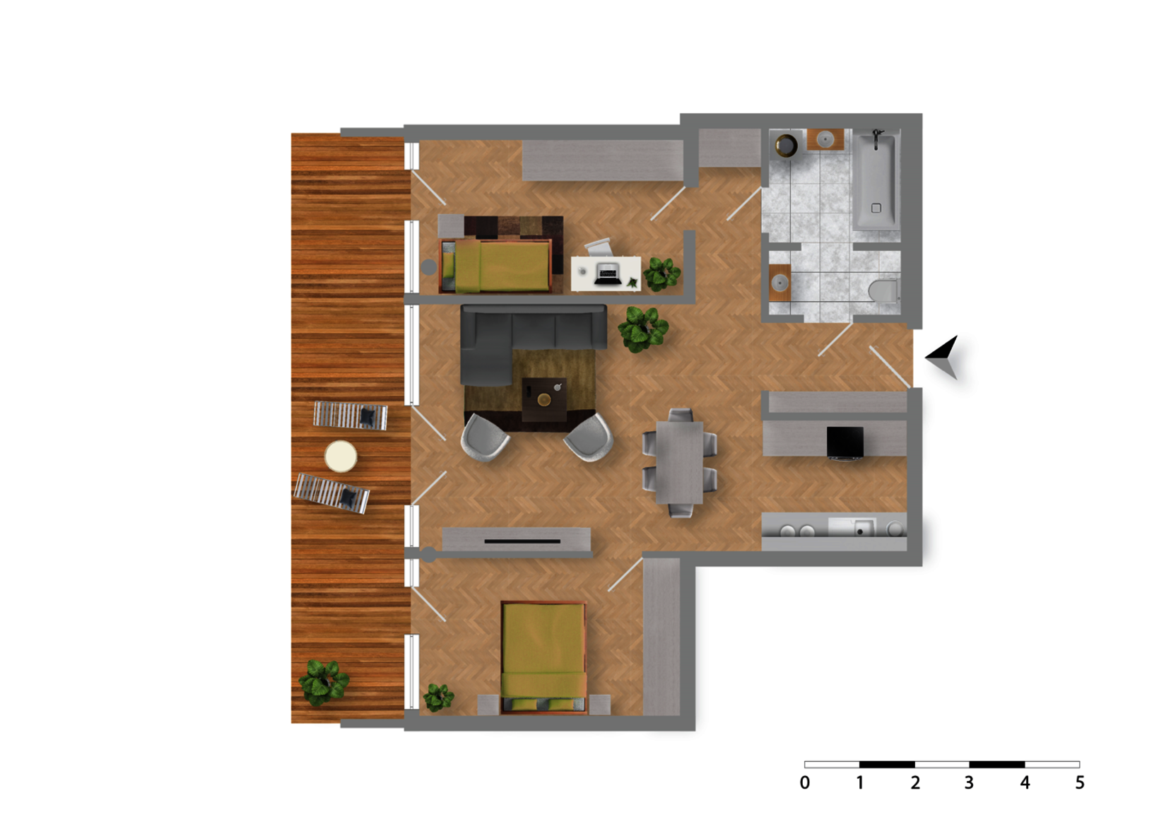 Gepflegte, helle 3-Zimmerwohnung mit Tiefgaragenabstellplatz - Jenewein Immobilienmanagement